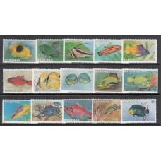 Bahamas - Correo 1986 Yvert 602/16 ** Mnh Fauna peces