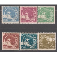 Mexico - Correo 1946 Yvert 602/7 ** Mnh Onu