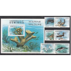 Dominica - Correo 1979 Yvert 603/8+Hb 55 ** Mnh Fauna marina