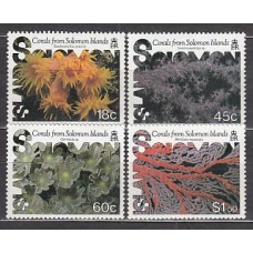 Salomon - Correo Yvert 605/8 ** Mnh Fauna Marina. Corales