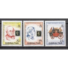 Gibraltar - Correo 1990 Yvert 607/9 ** Mnh Primer sello