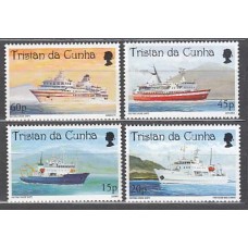 Tristan da Cunha - Correo Yvert 611/4 ** Mnh  Barcos
