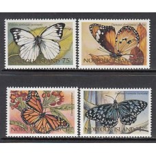 Norfolk - Correo Yvert 615/8 ** Mnh Fauna. Mariposas