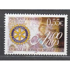 Andorra Francesa Correo 2005 Yvert 618 ** Mnh Club Rotary