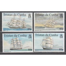 Tristan da Cunha - Correo Yvert 619/22 ** Mnh  Barcos