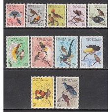 Papua y Nueva Guinea - Correo Yvert 62/72 * Mh Fauna. Aves