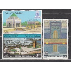 Marruecos Frances Correo 1971 Yvert 622/24 ** Mnh Mausoleo Mohamed V