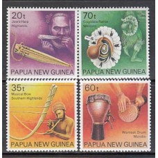 Papua y Nueva Guinea - Correo Yvert 622/5 ** Mnh Música. Instrumentos musicales