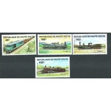 Alto Volta Correo Yvert 624/7 ** Mnh  Trenes