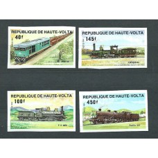 Alto Volta Correo Yvert 624/7 Sin dentar ** Mnh  Trenes