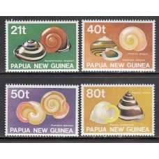 Papua y Nueva Guinea - Correo Yvert 626/9 ** Mnh Fauna. Caracoles