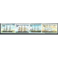 Alto Volta Correo Yvert 628/31 ** Mnh  Barcos veleros