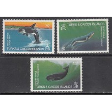 Turk y Caicos - Correo Yvert 630/2 ** Mnh  Fauna marina