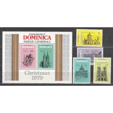 Dominica - Correo 1979 Yvert 630/3+Hb 60 ** Mnh Navidad