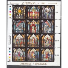 Guernsey - Correo 1993 Yvert 630/41 ** Mnh Navidad