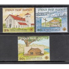 Papua y Nueva Guinea - Correo Yvert 635/7 ** Mnh Iglesia