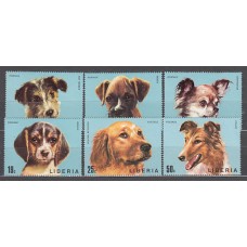 Liberia - Correo 1974 Yvert 639/44 ** Mnh  Fauna perros