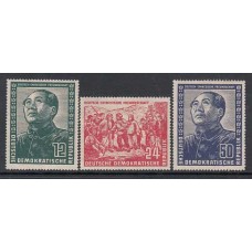 Alemania Oriental Correo 1951 Yvert 38/40 ** Mnh