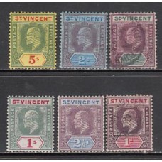 San Vicente - Correo Yvert 64/70A */usado Mh/usado Eduardo VII nº 64/5 usado