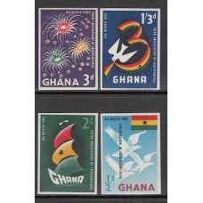 Ghana - Correo 1960 Yvert 64/7 sin dentar * Mh
