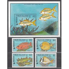 Virgenes - Correo Yvert 646/9+Hb 62 ** Mnh Fauna peces