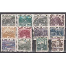 Austria - Correo 1929 Yvert 378/89 * Mh Paisajes