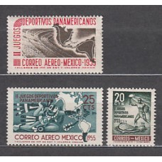 Mexico - Correo 1955 Yvert 649 + A 189/90 ** Mnh Deportes