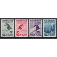 Austria - Correo 1936 Yvert 477/80 * Mh Deportes Ski