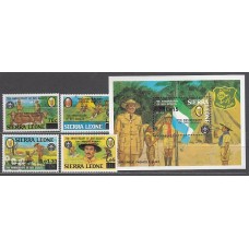 Sierra Leona - Correo Yvert 653/6+Hb 33 ** Mnh  Scoutismo