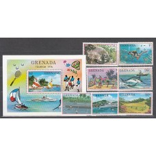 Grenada - Correo 1976 Yvert 653/9+H.49 ** Mnh