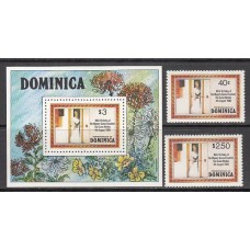 Dominica - Correo 1980 Yvert 656/7+Hb 64 ** Mnh Reina madre