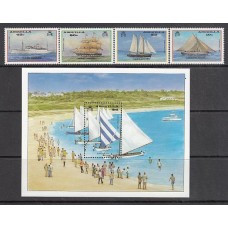 Anguilla Correo Yvert 658/61+Hb 73 ** Mnh Navidad y barcos