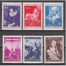 Belgica - Correo 1949 Yvert 792/7 * Mh Pinturas