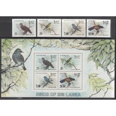Sri-Lanka - Correo Yvert 660/3+Hb 21 ** Mnh  Fauna aves