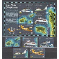 Guernsey - Correo 1994 Yvert 666/70+H.30 ** Mnh Barcos y aviones