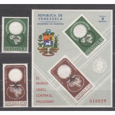 Venezuela - Correo 1962 Yvert 667+A,777+H,10 ** Mnh Paludismo
