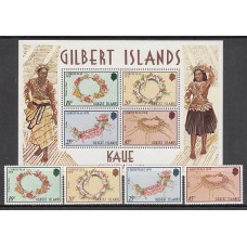 Gilbert - Correo Yvert 67/70+H.3 ** Mnh Navidad