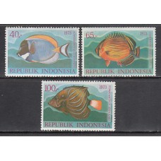 Indonesia - Correo 1973 Yvert 671/3 ** Mnh Fauna peces