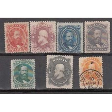 Brasil - Correo 1866 Yvert 23/9 * Mh nº 29 usado nº 26 (*)  Mng Personajes