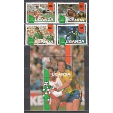 Uganda - Correo Yvert 687/90+H 116/6A ** Mnh  Deportes fútbol