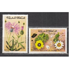 Marruecos Frances - Correo 1973 Yvert 687/88 ** Mnh Flora