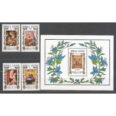 Sierra Leona - Correo Yvert 697/700+Hb 40 ** Mnh  Navidad. Pinturas