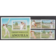 Anguilla Correo Yvert 698/701+Hb 78 ** Mnh Deportes criket