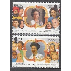 Guernsey - Correo 1996 Yvert 701/2 ** Mnh Mujeres célebres