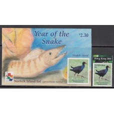 Norfolk - Correo Yvert 701+H 43 ** Mnh Fauna. Aves