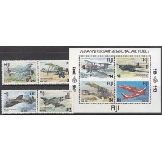 Fidji - Correo Yvert 704/7+H 10 ** Mnh Aviones