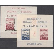 Croacia - Hojas Yvert 1/2 ** Mnh Avión