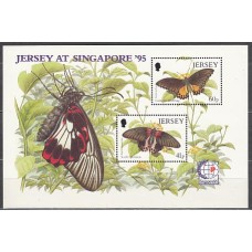 Jersey - Hojas Yvert 12 ** Mnh Fauna mariposas