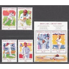 Trinidad y Tobago - Correo Yvert 712/5+H,44 ** Mnh  Jugadores de criket