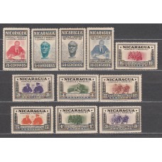 Nicaragua - Correo 1943 Yvert 713/8+A 243/4 * Mh Presidente Roosevelt